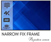 ELCOR, ezCinema Acoustically Fix frame projector screen 100-inch Diagonal In 16:9 Ratio, UHD/3D/4K Technology Elcor